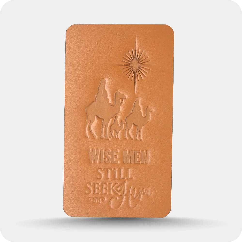Leather Debossed Patch wise men