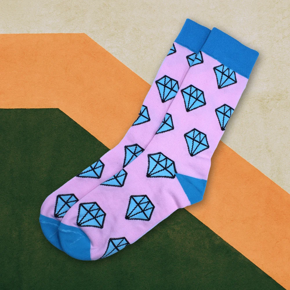 custom socks diamond