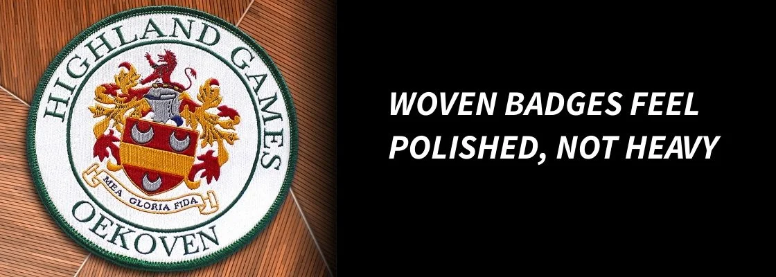 Woven Badges Feel Polished, Not Heavy